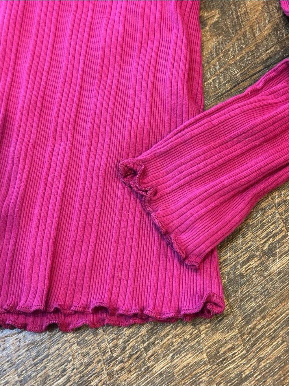 art class Raspberry Pink Ribbed Long Sleeve Tee - Picture 6 of 6